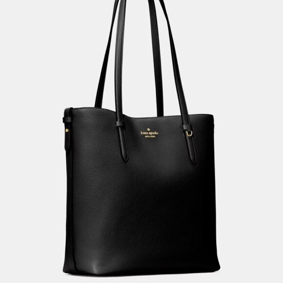 NWT Kate Spade Juliette Leather Medium Black Tote (KN188) - Picture 3 of 5